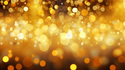 Blur bookeh gold lights or flashes on a colorful color background