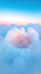 Wall Mural - a blue sky with a cloud that looks like a hole