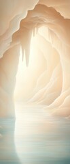 Canvas Print - a cave with a river running through it