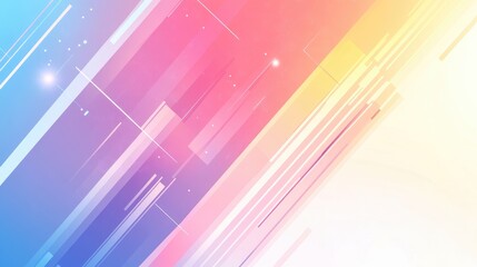 Geometric gradient illustration featuring a background banner with an abstract design