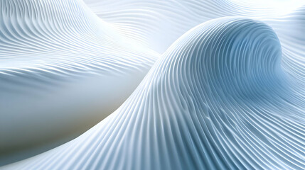 Wall Mural - Abstract 3D Background with Smooth Wavy Shapes and Lines