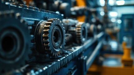 Close-up of Industrial Gears