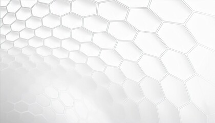 Wall Mural - Technology abstract background with hexagons mesh, 3D abstraction of nanotechnology and science, electronics and digital style, Abstract geometric. Trendy white background.