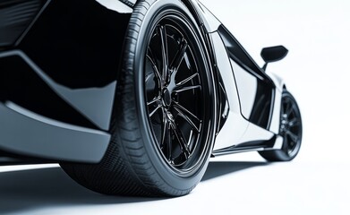 Black Sports Car Wheel Close-Up Photography