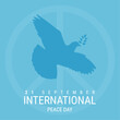© Vector World - international peace day wishing post design and background, vector