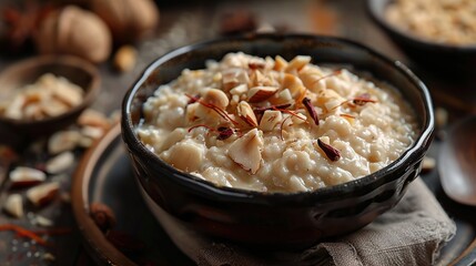 Wall Mural - Rice Pudding with Nuts and Spices