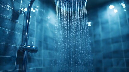 Water droplets shower images showcasing modern bathroom design details