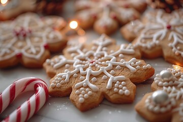 Canvas Print - Christmas Snowflake Cookies