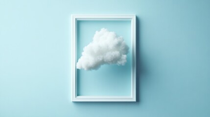 Wall Mural - White Cloud in a Frame