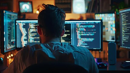 A computer programmer at work