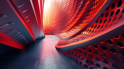 Abstract Architecture Background with Geometric Pattern