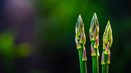 Sticker -  A tight shot of a green plant with elongated, thin stalks in sharp focus and a softly blurred background