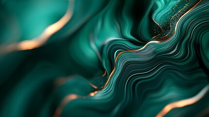 Sticker -  A tight shot of a green-gold abstract backdrop, featuring undulating waves and scattered dots at its core