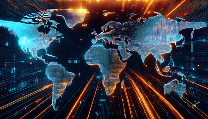 world map with code