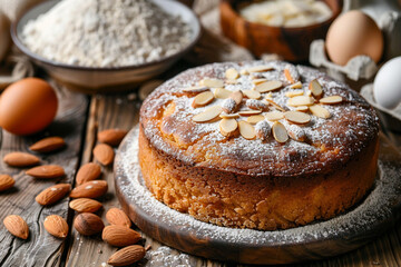 Wall Mural - Almond pie.