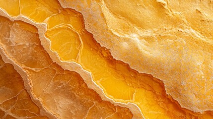  A tight shot of a yellow-brown textured surface, illuminated slightly from above