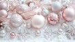 © VIK - During the holiday season, elegant Christmas decorations with pink ornaments and ribbons create a festive atmosphere