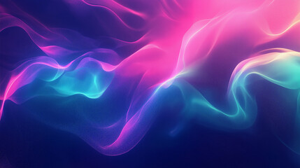 Poster - Smooth Gradient Waves And Light Streaks Ethereal Digital Artwork With Cosmic Theme