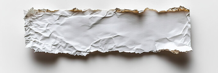 Canvas Print - A close-up of a crumpled piece of paper with burnt edges.