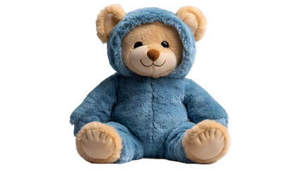 Wall Mural - a stuffed bear wearing a blue hoodie. 