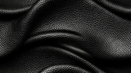   A leather texture appearing black with the appearance of cowhide