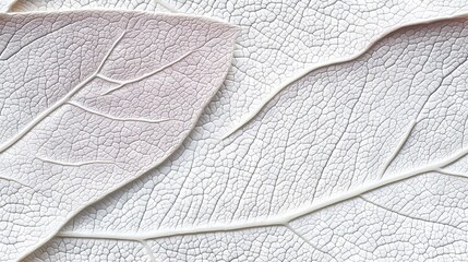   A close-up photo of a white leaf's vein on white paper, appearing to be split in two