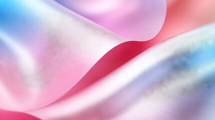 Wall Mural -   A close-up of a pink, blue and white background with a blurry design at the base of the photo