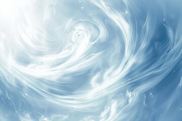 Wall Mural - A blue and white swirl of water with a bright sun shining through it, generative ai image