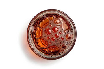 Sticker - A close-up shot of a glass filled with soda