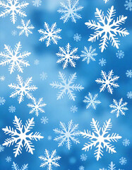 Canvas Print - pattern with snowflakes