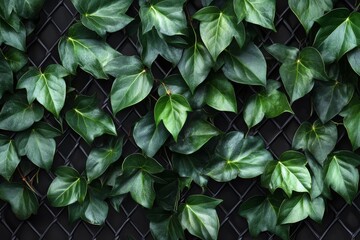 Wall Mural - An ivy wall or fence grows in the background.