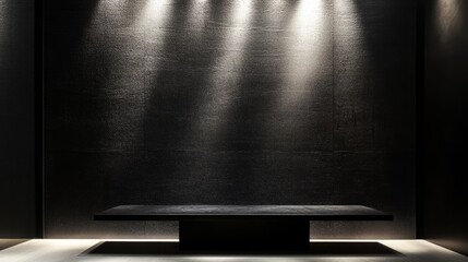 Wall Mural - Modern Minimalist Interior with Dramatic Lighting