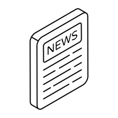 Wall Mural - Modern design icon of newspaper 