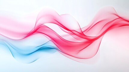 Wall Mural - ### description abstract waves of pink and blue fabric flowing gracefully against a light background