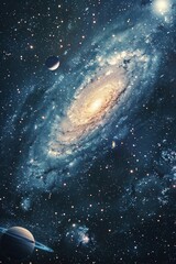Wall Mural - alien world, deep space landscape