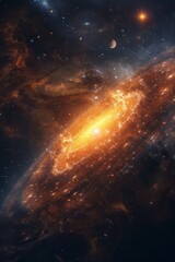 Wall Mural - alien world, deep space landscape