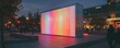 © Adnan saheem - An interactive aluminum siding installation in a public square, equipped with LED lights and sensors to create a responsive light show based on pedestrian traffic patterns