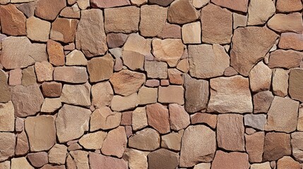 Square flat stone pavers adorned with pebbles create a textured design on a patio, beautifully illuminated by natural light, showcasing fine details SEAMLESS PATTERN