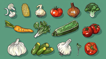 A collection of fresh vegetables.