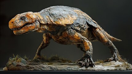 Sticker - Prehistoric Reptile: A Realistic Dinosaur Sculpture