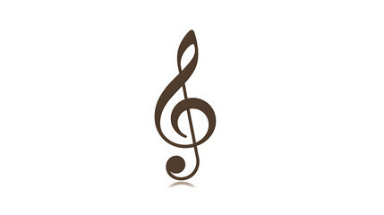 A single treble clef on a white background.