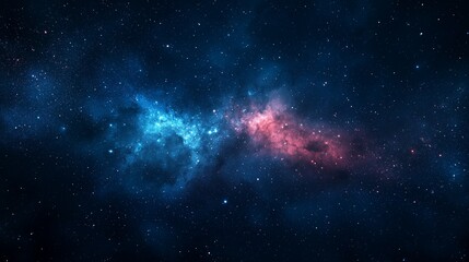 Wall Mural - Night sky with stars and galaxy in outer space universe background.