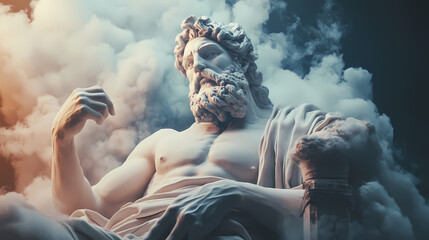 Wall Mural - resolution or higher, saturn, ancient roman god of time, generation. generative ai technology. Greek Gods. Illustration