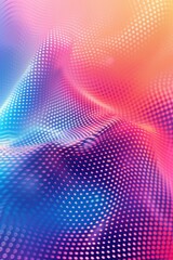 Poster - An Abstract Colorful Wave Pattern featuring Dots and Gradients, ideal for Modern Art and Design projects