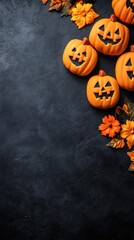 Wall Mural - A group of pumpkins sitting on top of a table