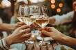 © Mutimul - A group of people are sitting around a table, drinking wine and laughing, generative ai