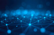 © Nikolay N. Antonov - Blurred image of network representation with glowing blue nodes and lines. Abstract networking technology visualization. Concept for globalization, global business and social media. Blue toned
