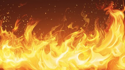 Wall Mural - Abstract Fire Flame Background  Burning Orange Yellow Color  Fiery Texture