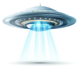Canvas Print - png futuristic ufo spaceship illustration