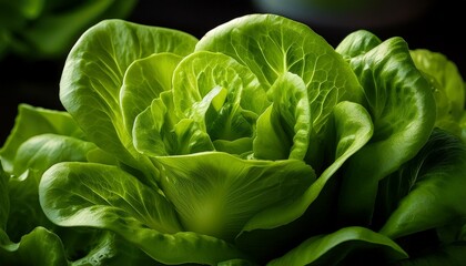 green lettuce leaves